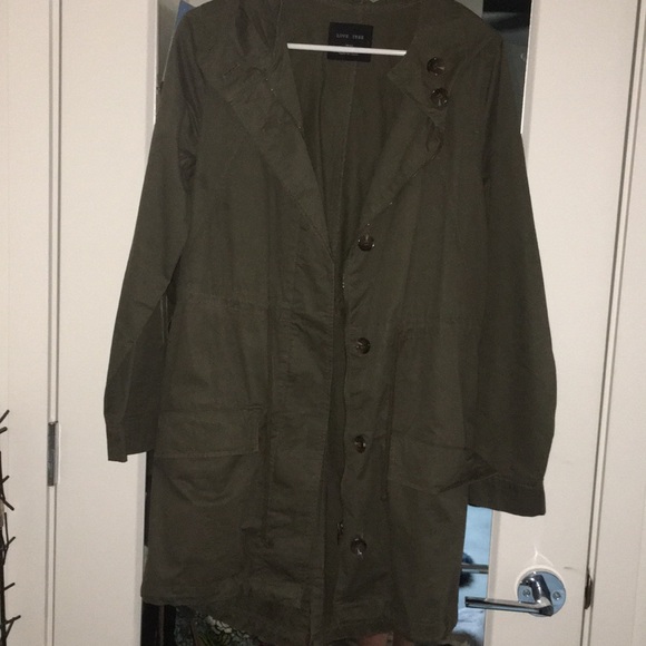 army green jacket with hood - Picture 2 of 5
